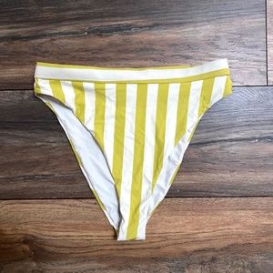 Dippin’ Daisy’s High Waisted Bikini Bottoms- Citrus Stripes